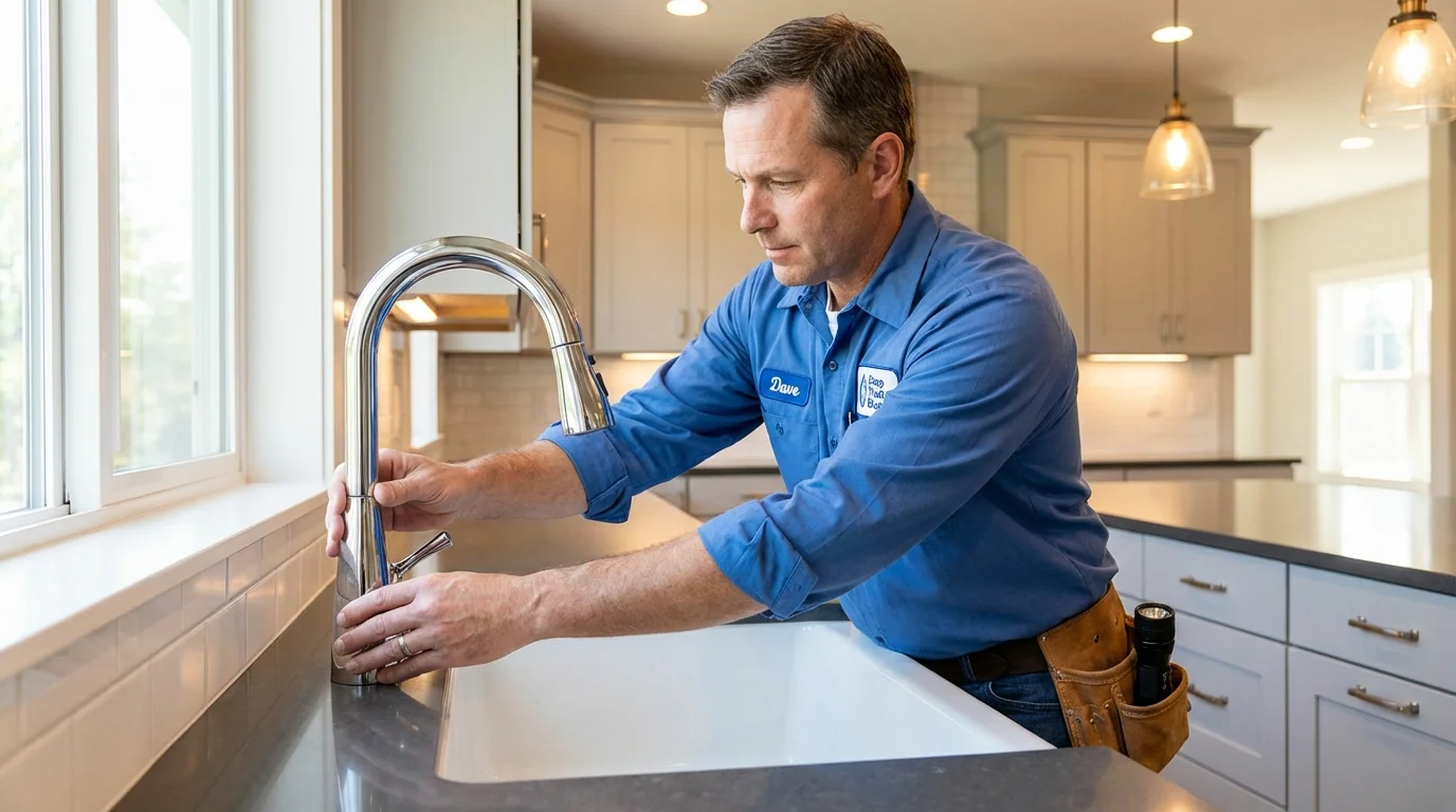 Kitchen faucet installation by Johns Plumbing LLC in Georgiana