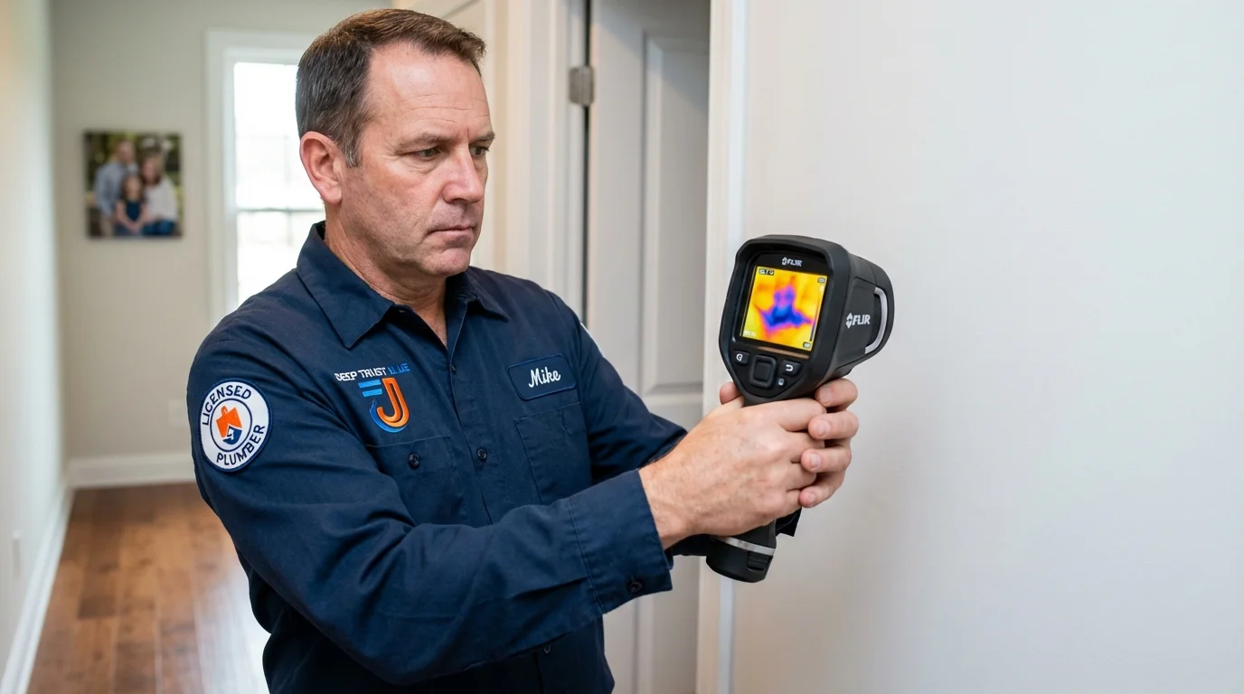 Thermal imaging leak detection by Johns Plumbing LLC in Georgiana